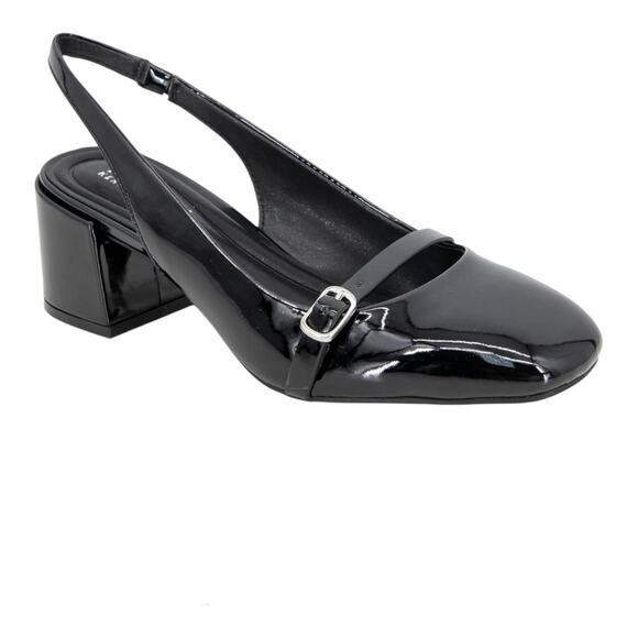 Kenneth Cole Reaction Shoes - Kenneth Cole Reaction Women's Lindy Slingback Heel Pumps Black Patent Size 7 M